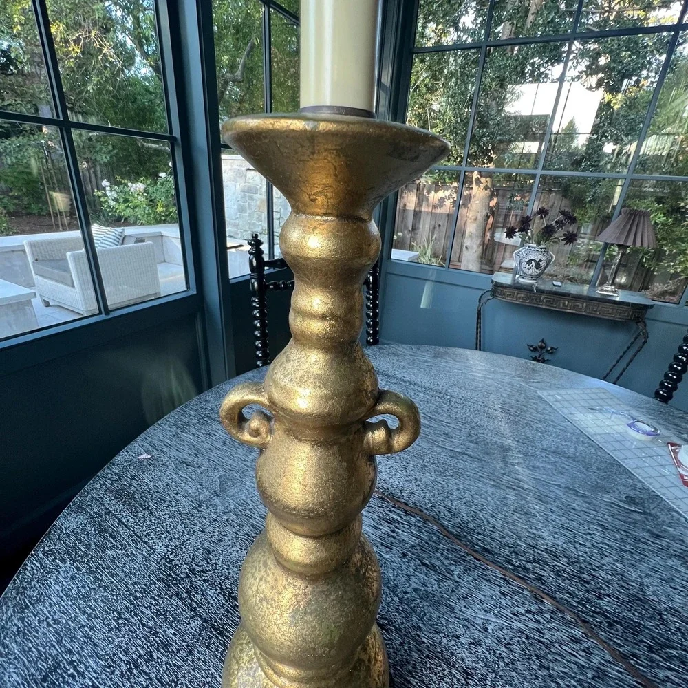Gilded vintage table lamp